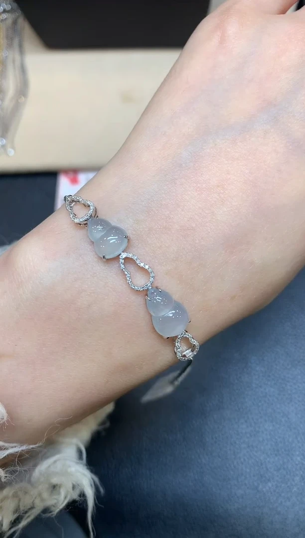 【闪购商品】翡翠手链18K金镶嵌【无鉴赏期