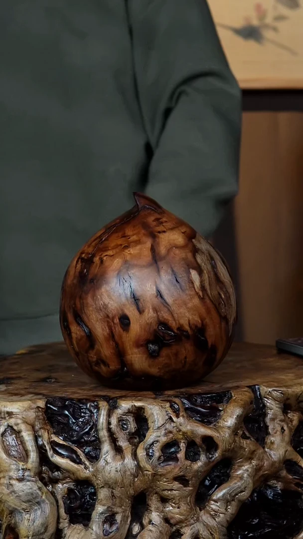 枣木百年鸡心枣木寿桃（高20）