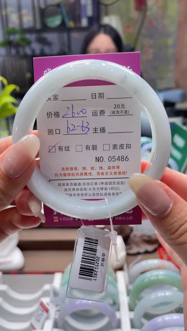 未镶嵌手镯翡翠5486****