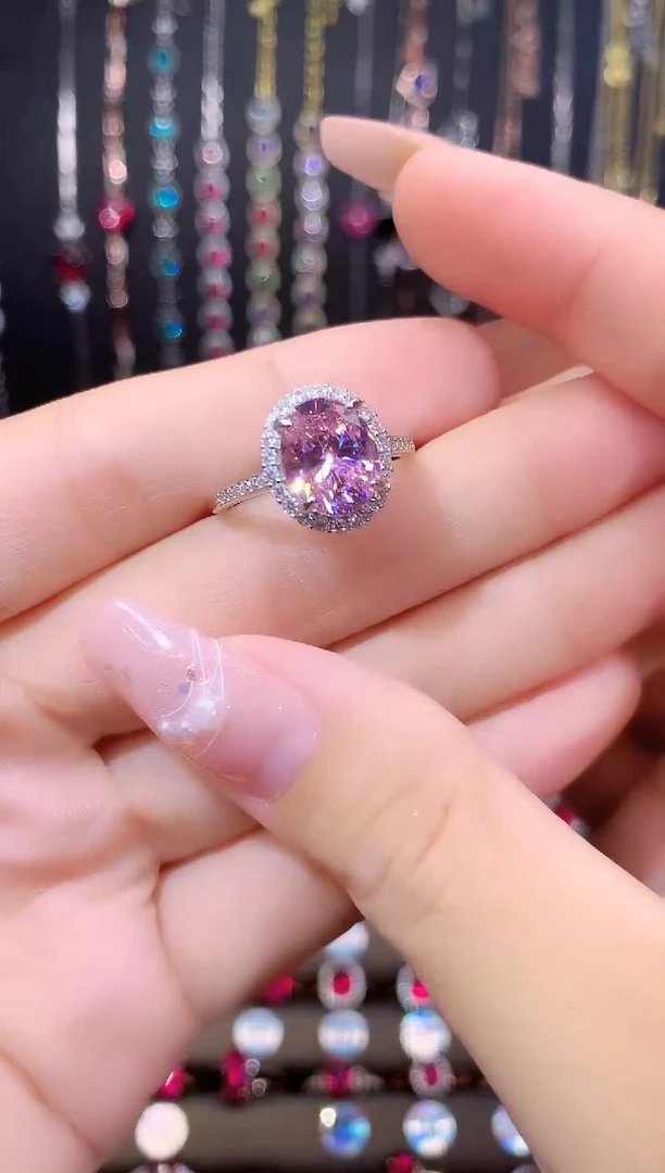 蓝宝石戒指银S925镶嵌810银