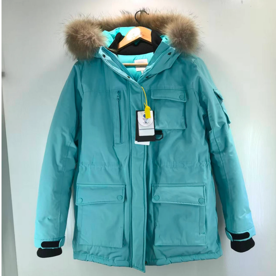 新款工装派克轻奢女款羽绒服冬季户外极寒加厚毛领保暖外套包邮