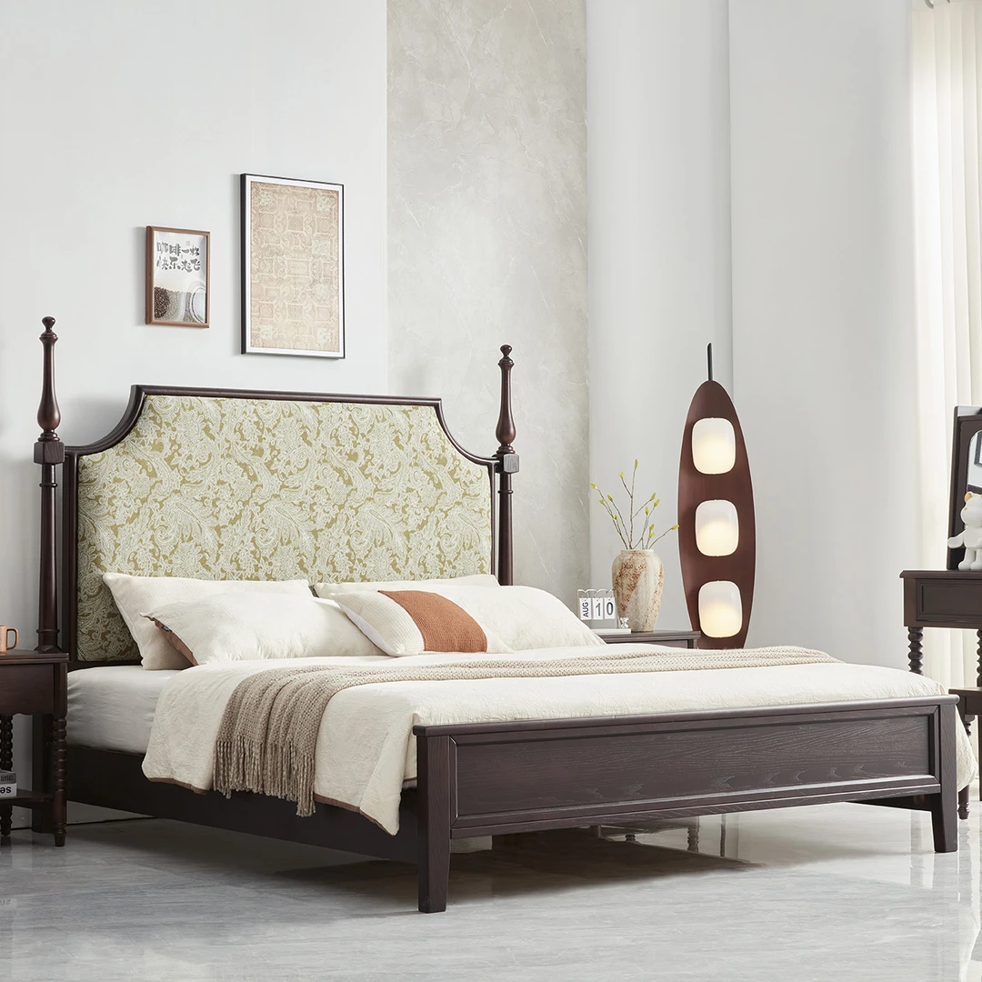 锦云星8839美式#中古风酒店实木大床复古法式欧式公主床1.8米x2米