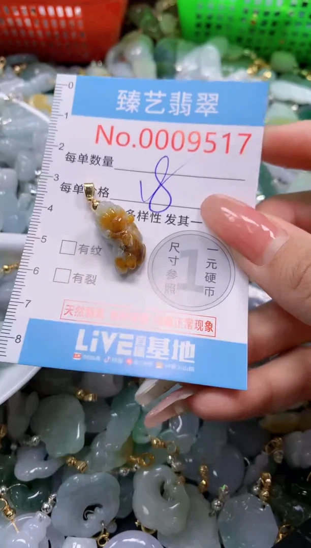 翡翠未镶嵌吊坠(不含链)9517