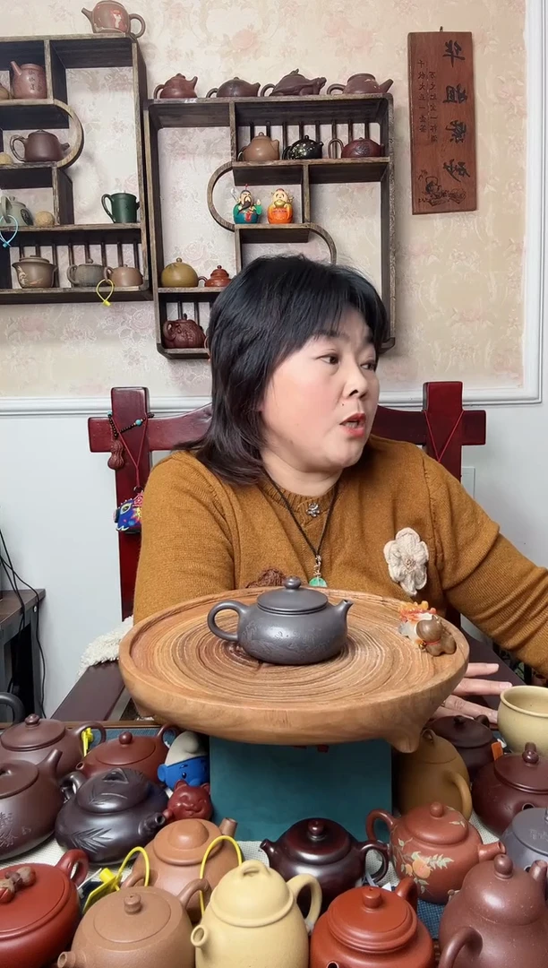 【闪购商品】紫砂茶壶寒江 天青刻绘200CC