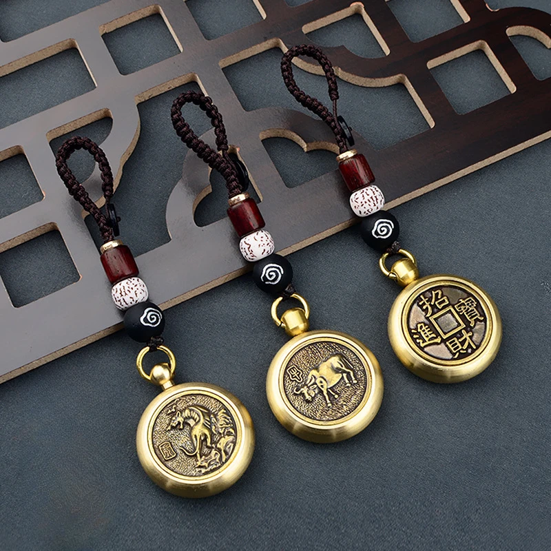 【先生推荐】十二生肖旋转手把件解压神器转运招财钥匙扣汽车挂件