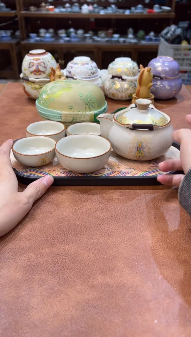 真的很便宜会开片的旅行茶具