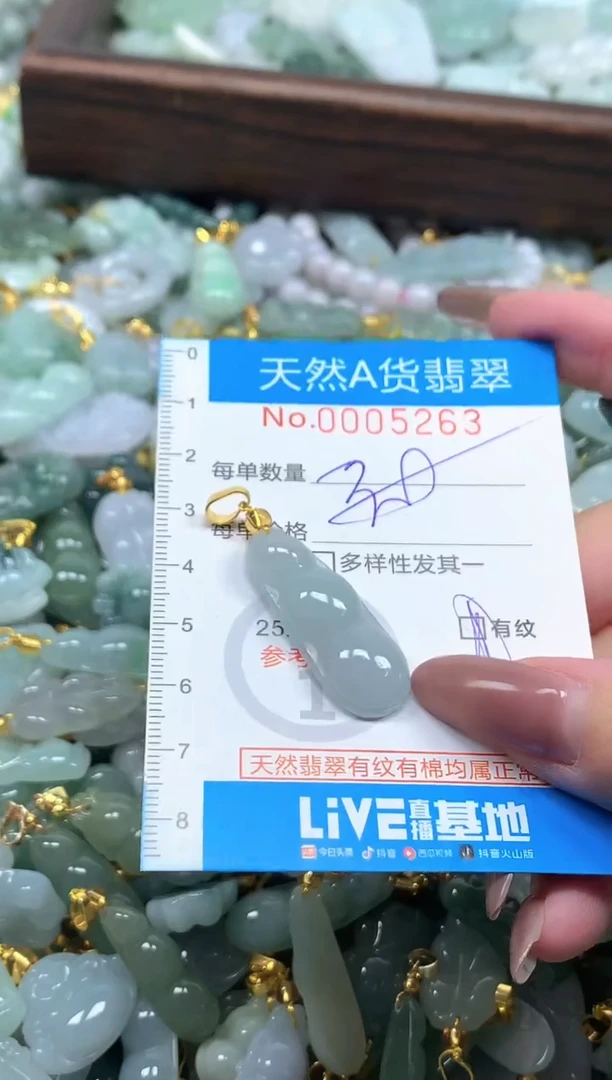 颈饰未镶嵌翡翠净货挂件-5263