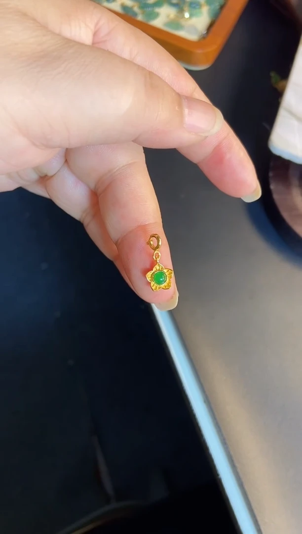 吊坠(不含链)银S925镶嵌翡翠1