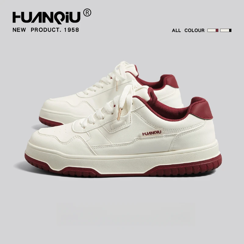环球国潮厚底小白鞋男2025春季新款小众百搭韩版休闲男鞋运动板鞋