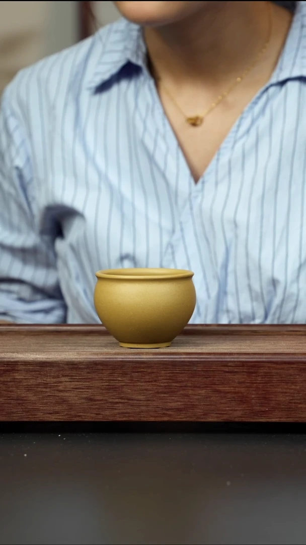 紫砂茶杯黄金段 圆融杯