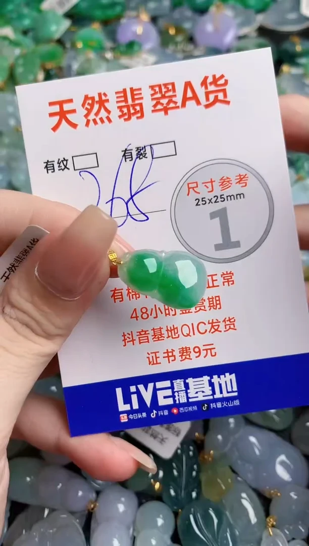 翡翠18K金镶嵌颈饰0782724858
