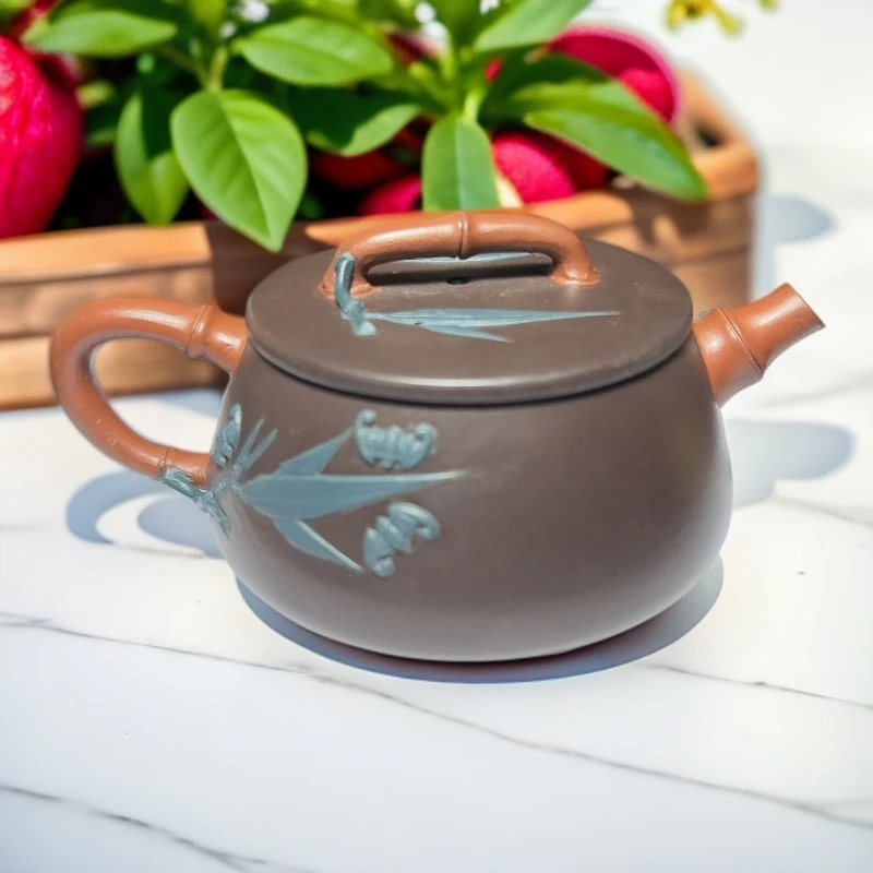 宜兴牛盖天青原矿紫砂壶纯手工手工制作石瓢紫砂壶原矿手工泡茶壶