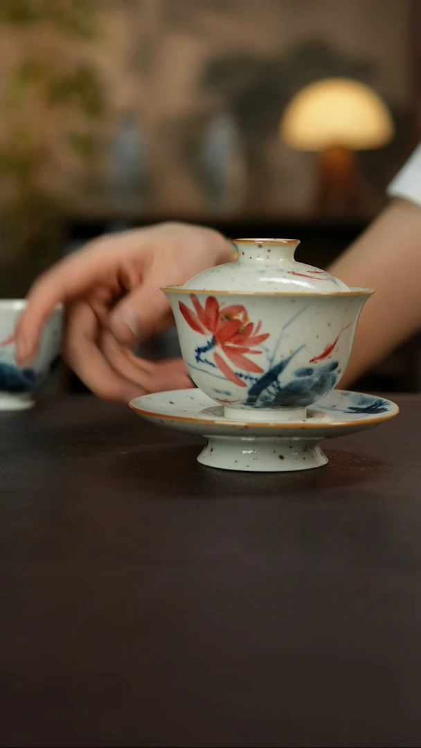 杯景德镇陶瓷杯碗柴烧多人