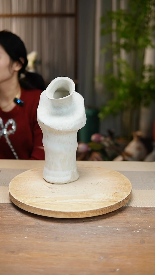 【闪购商品】陶瓷花器陶瓷花瓶手捏瓶001瑕疵