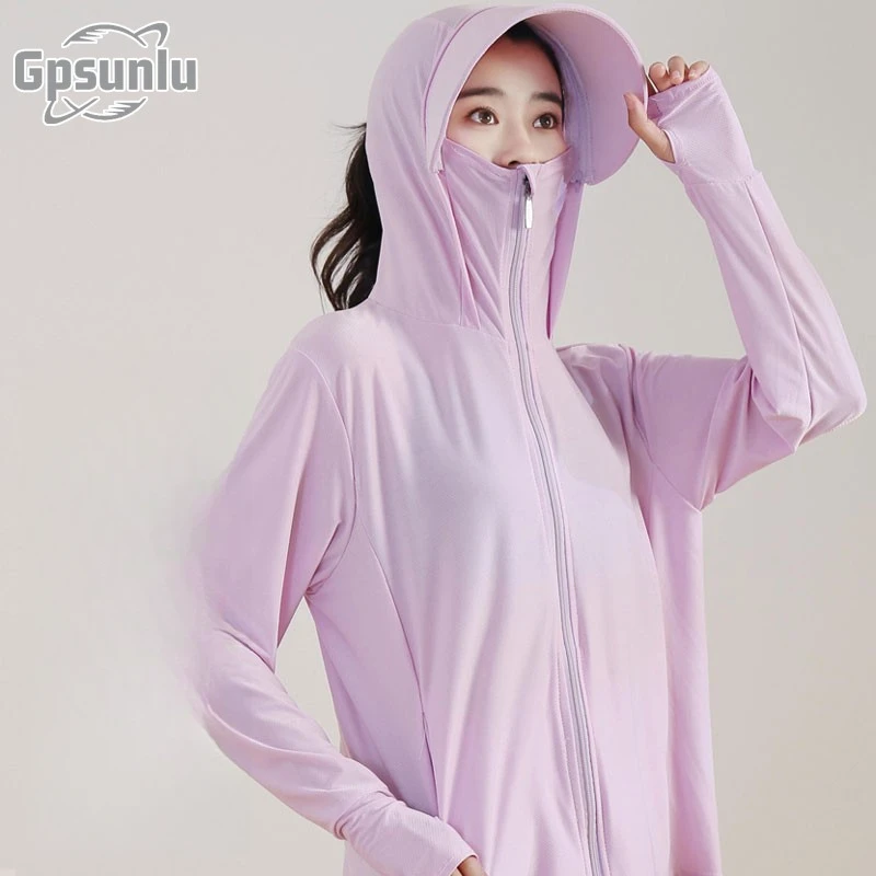 gpsunlu防晒衣女款夏季新款防紫外线透气薄款秋季防紫外线防晒衣
