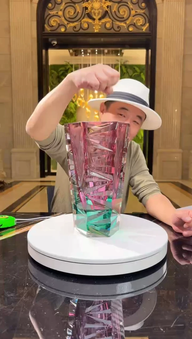 【闪购商品】摆件AJ031501金红冰岛火山花器