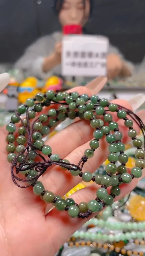 【闪购商品】翡翠颈饰未镶嵌5-6MM/U/翡翠A货一图一物