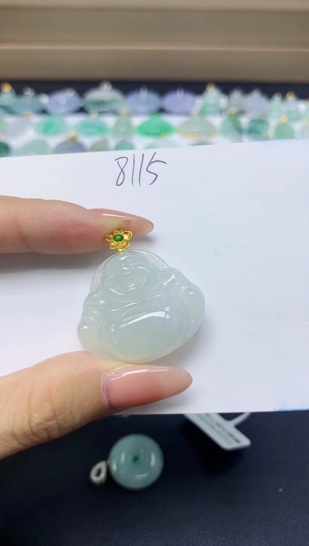 翡翠未镶嵌颈饰天然缅甸A货翡翠百元以上9元证书费自理