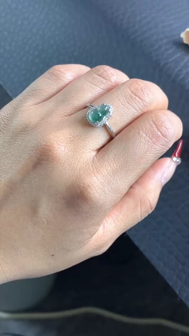 【闪购商品】翡翠戒指未镶嵌女款葫芦