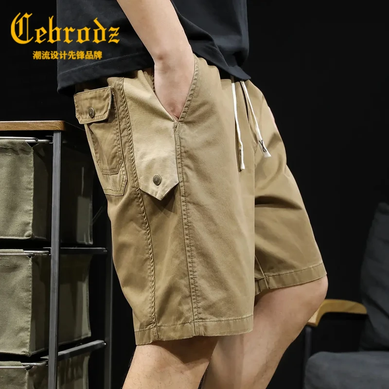 Cebrodz美式工装短裤男夏季2024新款五分休闲男士裤子夏大码纯棉