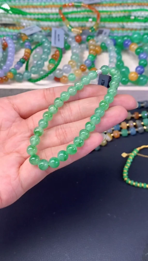 18K金镶嵌手串翡翠Z46|18800