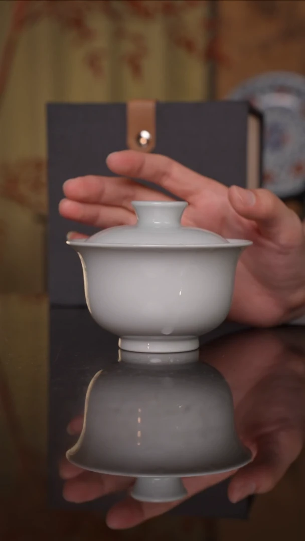 景德镇高温陶瓷盖碗杯号110cc