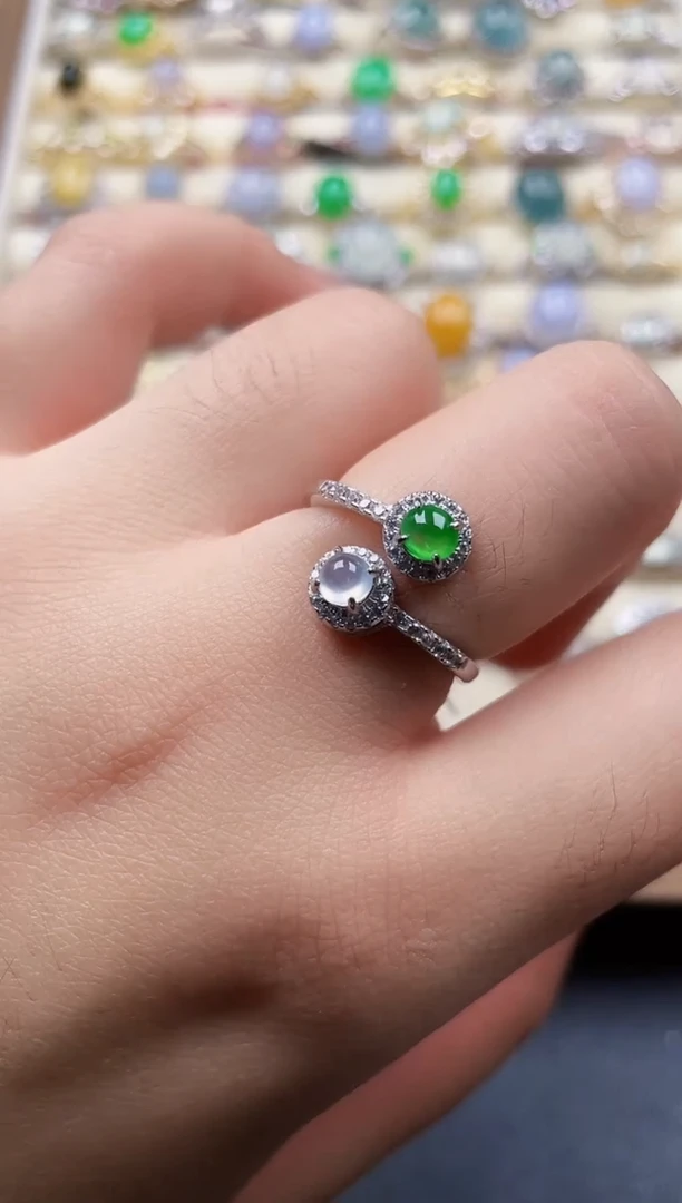 银S925镶嵌戒指翡翠52