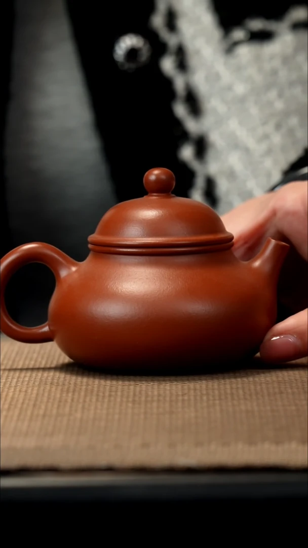 紫砂茶盏朱泥容天130CC