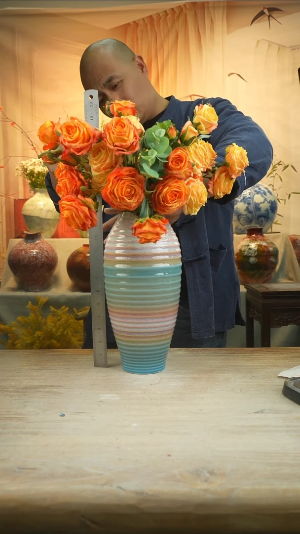 高度31口径9景德镇花瓶