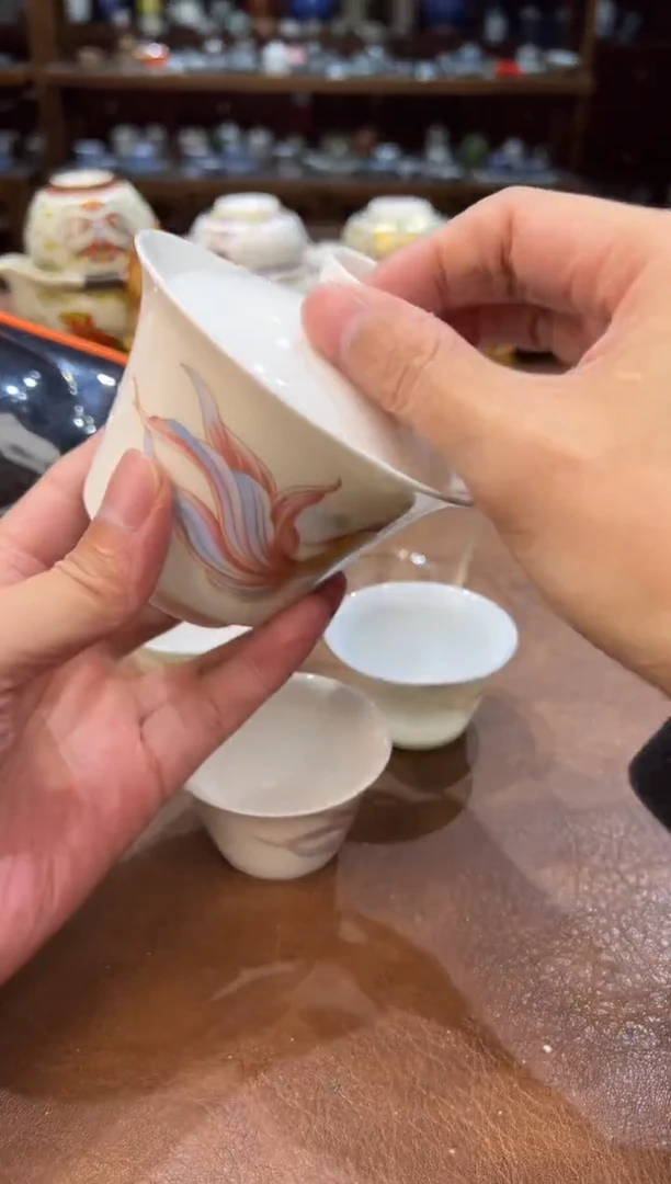 真的很便宜超好看会开片的旅行茶具