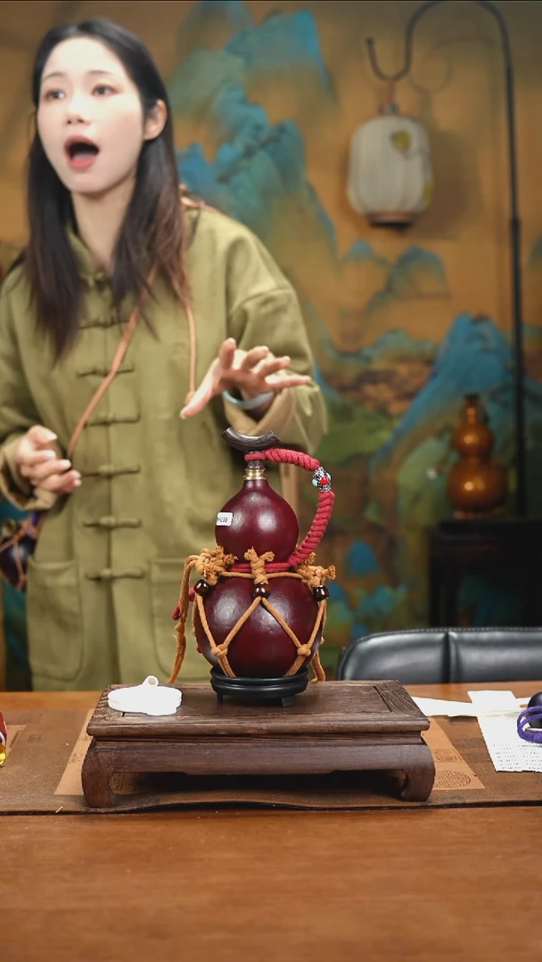 YF038复古网兜款天然酒葫芦（一物一拍）