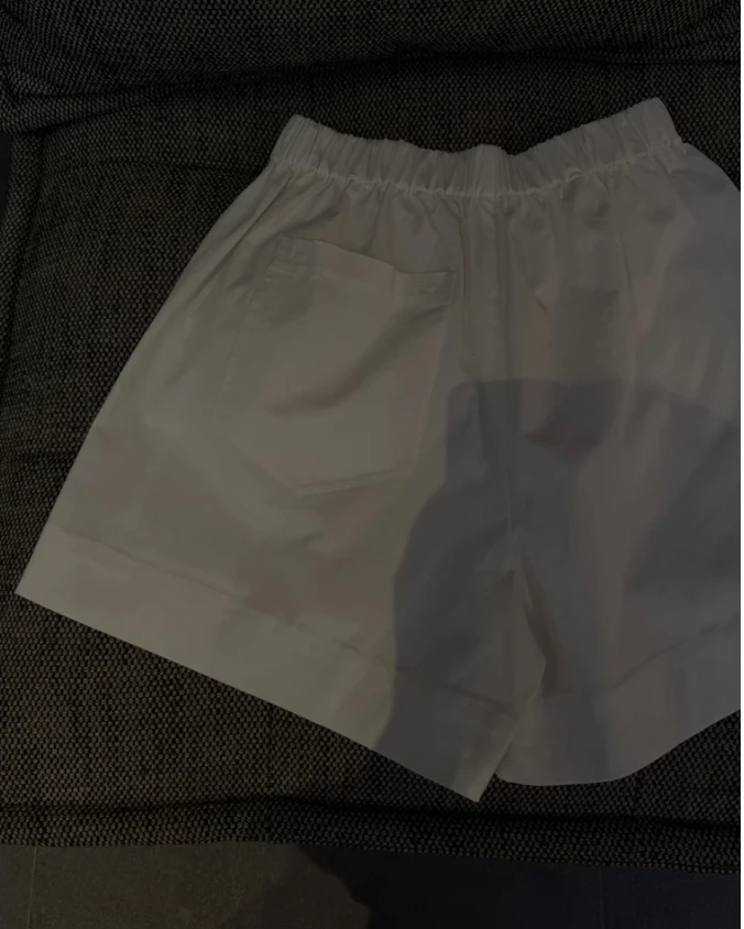 进口面料松紧腰白色短裤 J25KZ530