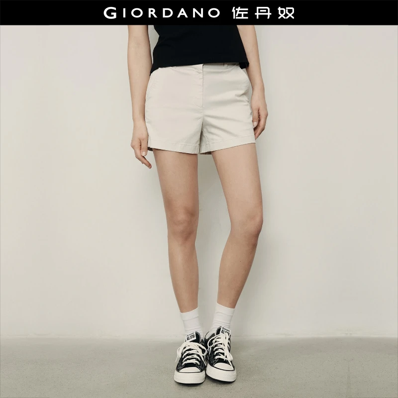 【韩国明星同款】佐丹奴女装夏季弹力棉暗门筒气质百搭短裤05405513