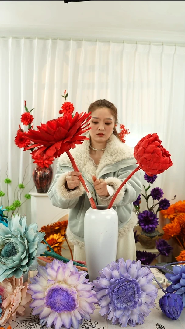 永生洋蓟 霸王花2个头中国红【叶片有伤】A21