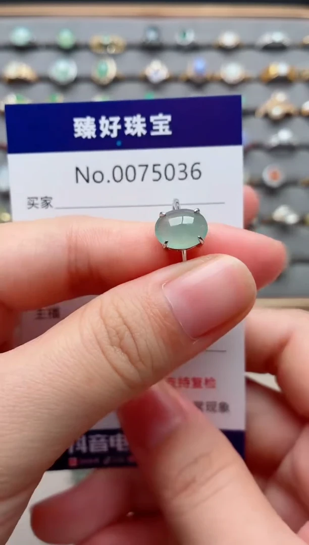 银S925镶嵌戒指翡翠.