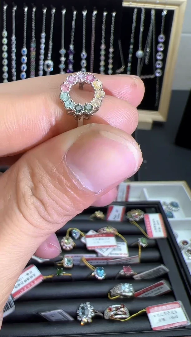 【闪购商品】碧玺戒指银S925镶嵌0000