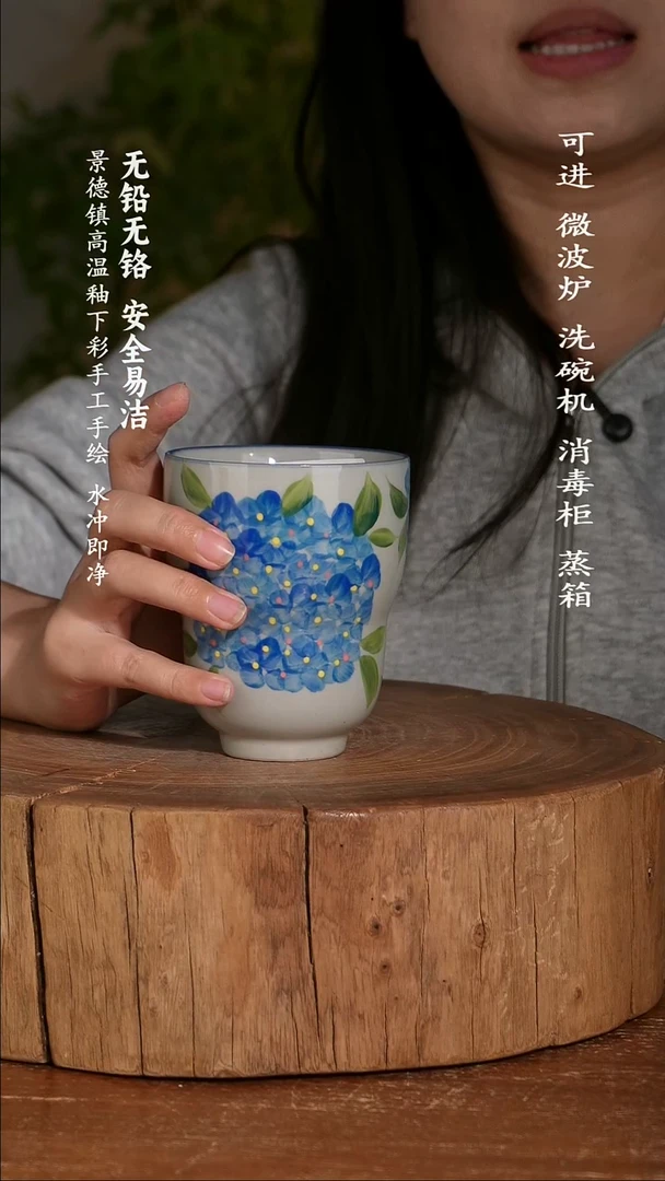 碗陶瓷景德镇高温瓷釉下彩手绘陶瓷