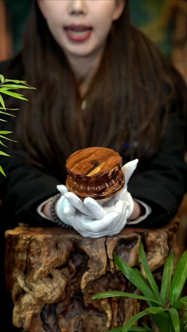 木雷击枣木莲花底座