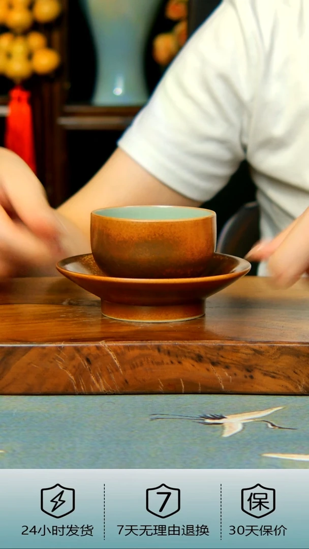 草木灰全手工茶盏一