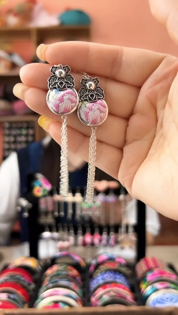 织绣艺枝独绣老绣饰品133