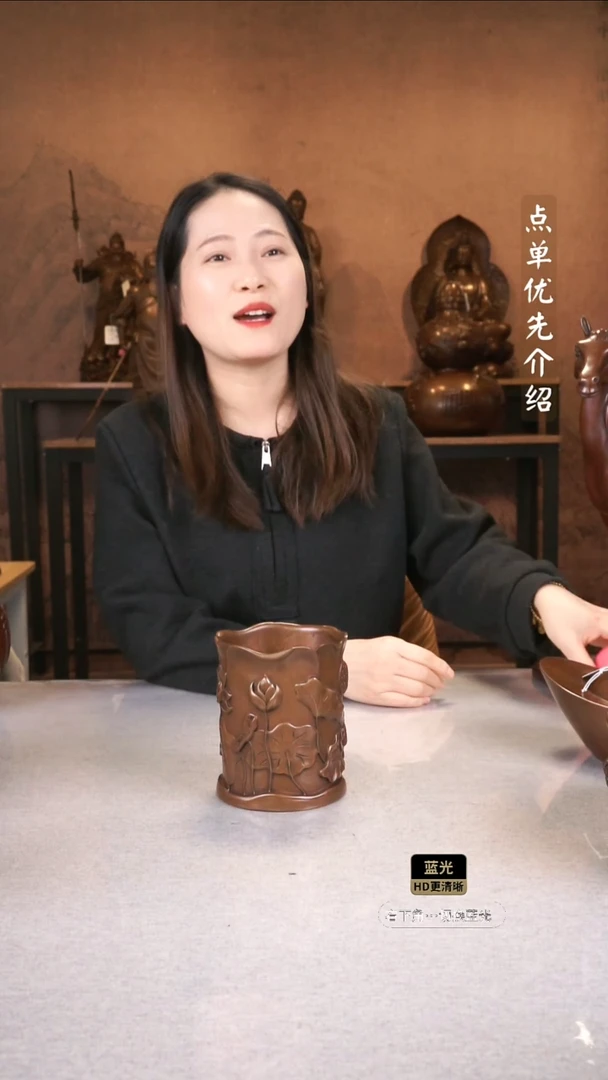 铜高****?紫铜材质   大笔筒