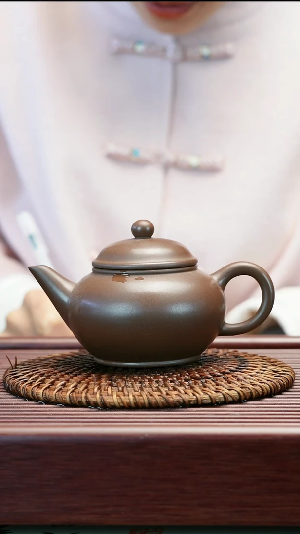 茶壶紫砂原矿85底槽清   水平壶  200cc