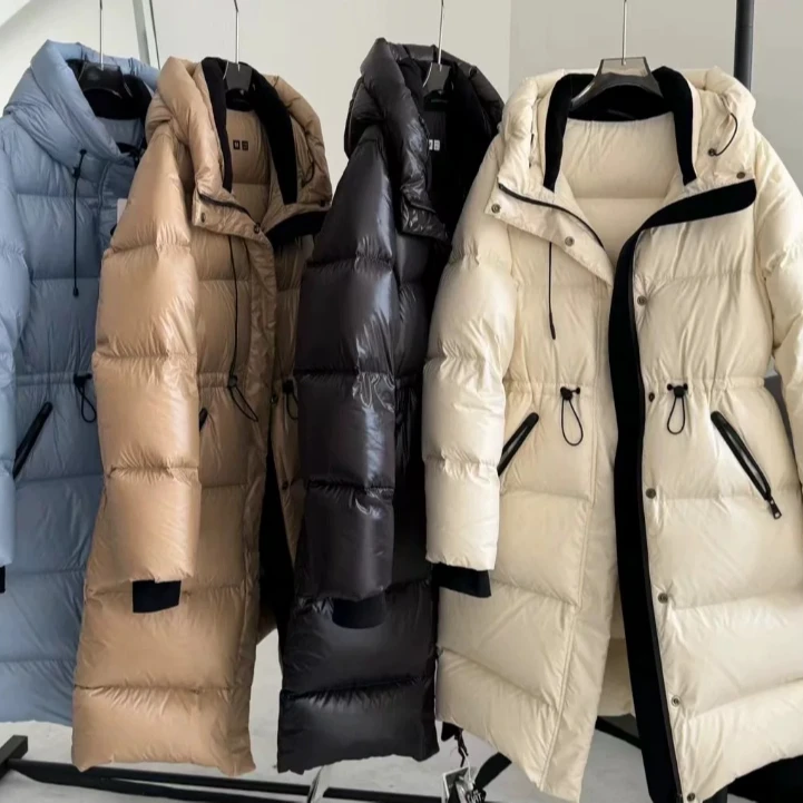 雾面哑光收腰羽绒服高级感轻奢长款时尚温暖羽绒服8016