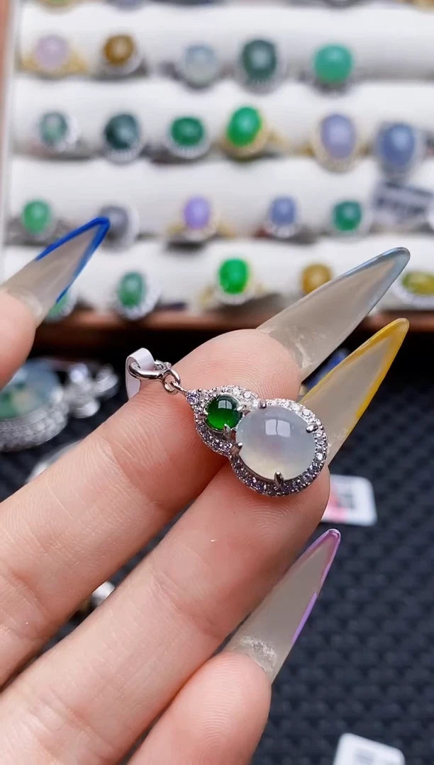 银S925镶嵌戒指翡翠0117