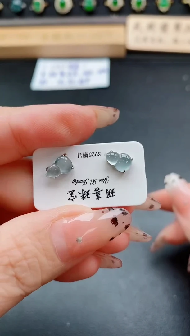 银S925镶嵌戒指翡翠1