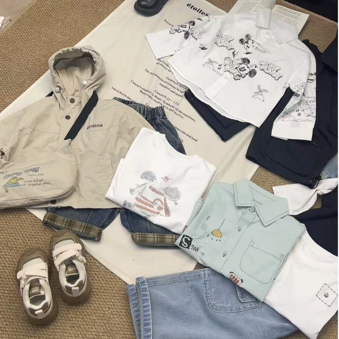 【2025春款单件小雨731~760】2025年春季儿童时尚套装韩系风格春款