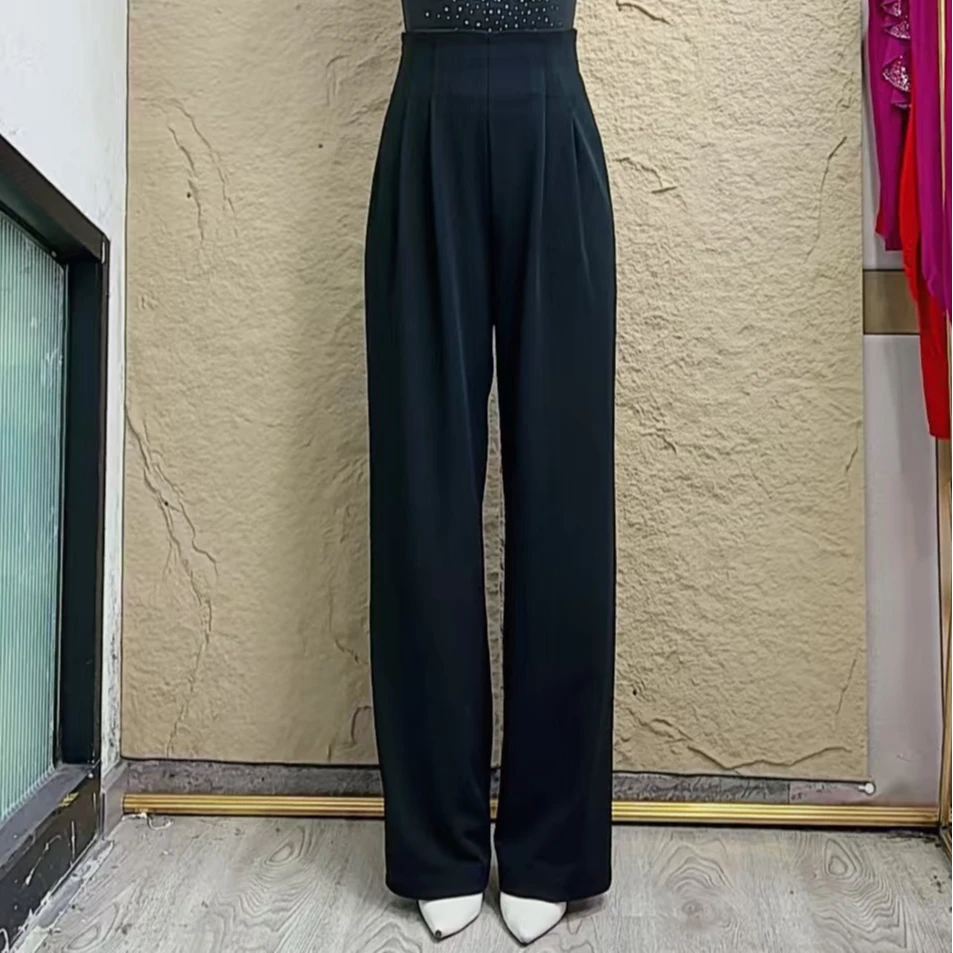 欢舞阁摩登舞裤广场舞气质百搭垂感显瘦弹力料跳舞女裤B0303