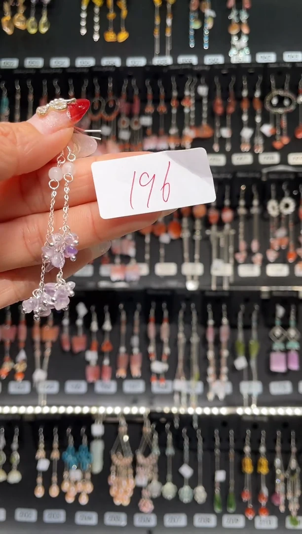 【闪购商品】紫晶耳饰银S925镶嵌喜欢拍