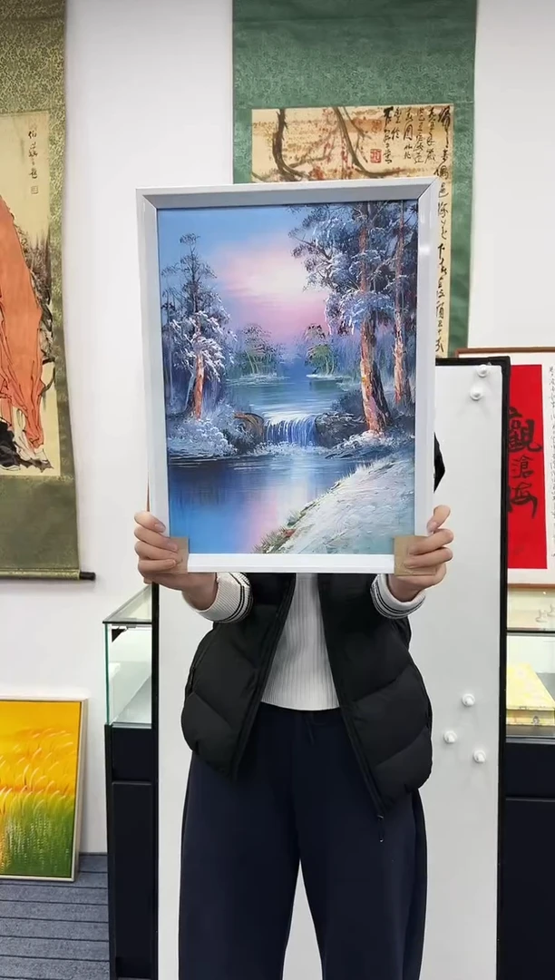 油画油画作品带框发货