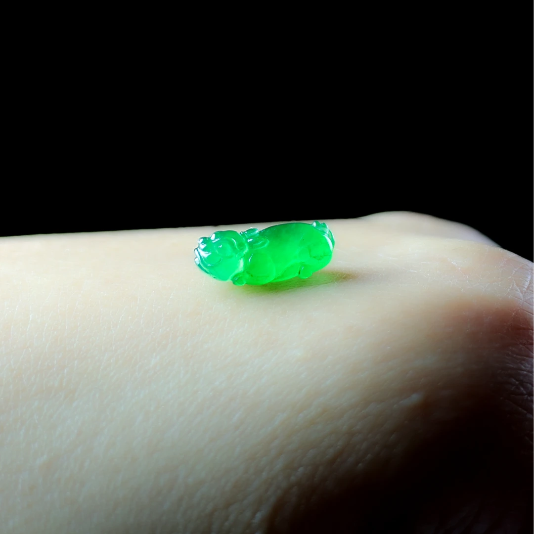 【金蛇衔财】少博珠宝|天然缅甸A货翡翠貔貅